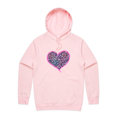 Bright Leopard Heart Hoodie Thumbnail